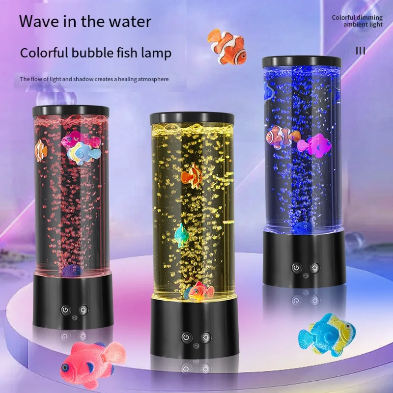 Floating Nightstand With Led Light - LED fish Lamp Ambient Night Light