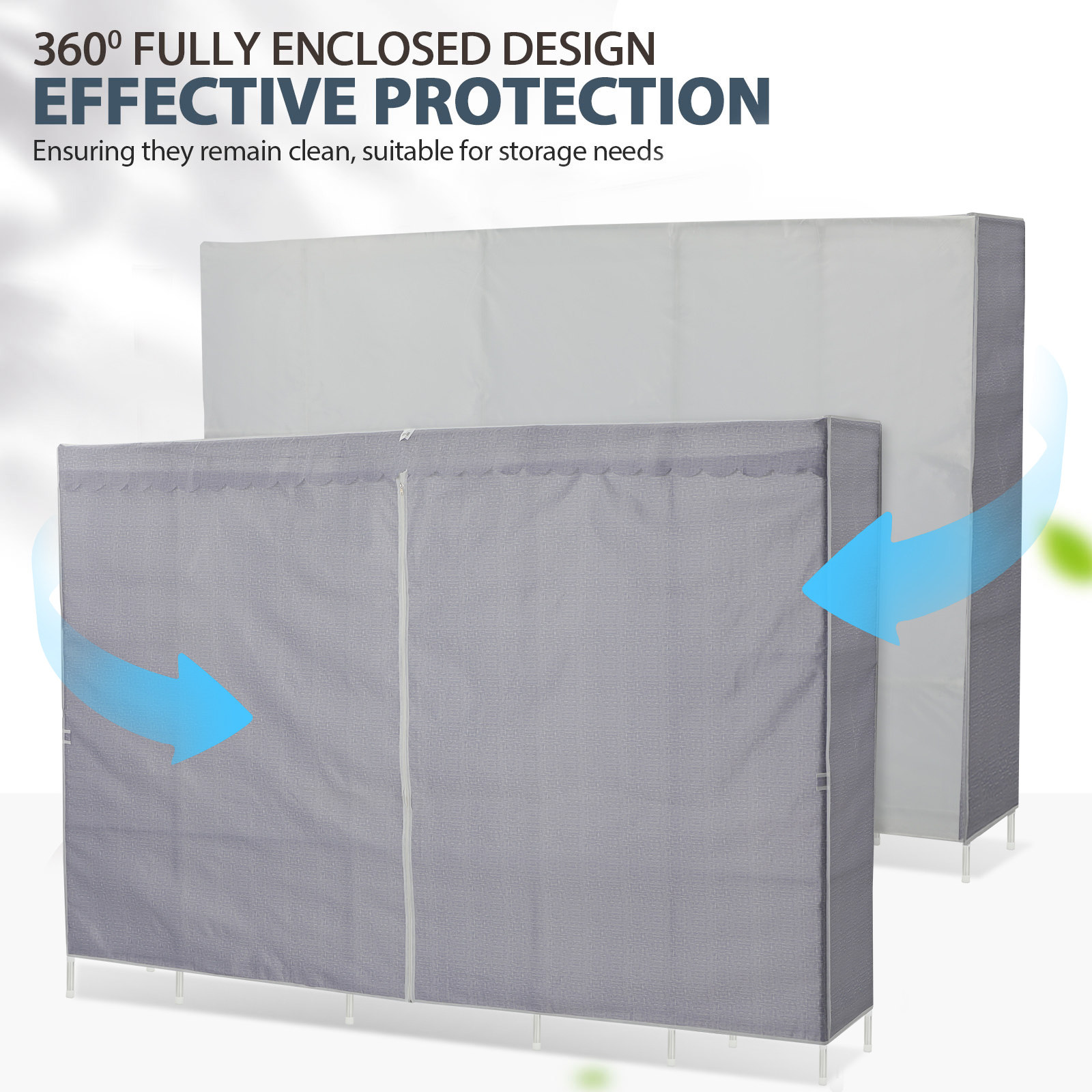 Clothes Rack With Cover Bedroo - đánh giá và giá Wardrobe Closet Portable Fabric Cover