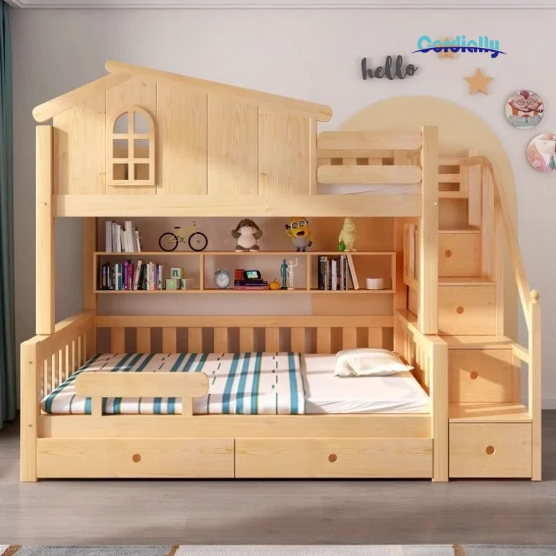 150x200cm King Size Kids Bed S - đánh giá và giá Bunk Bed With Stairs And Slide