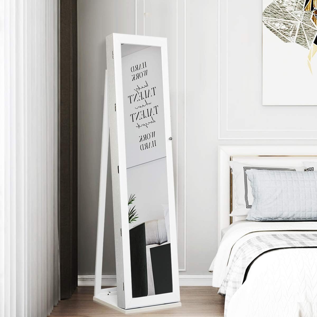 Standing Jewelry Armoire with  - đánh giá và giá Full Length Mirror Jewelry Armoire